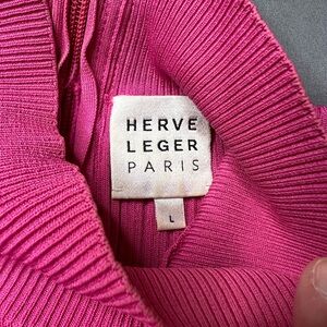 Herve Leger Vibrant Pink Knitwear